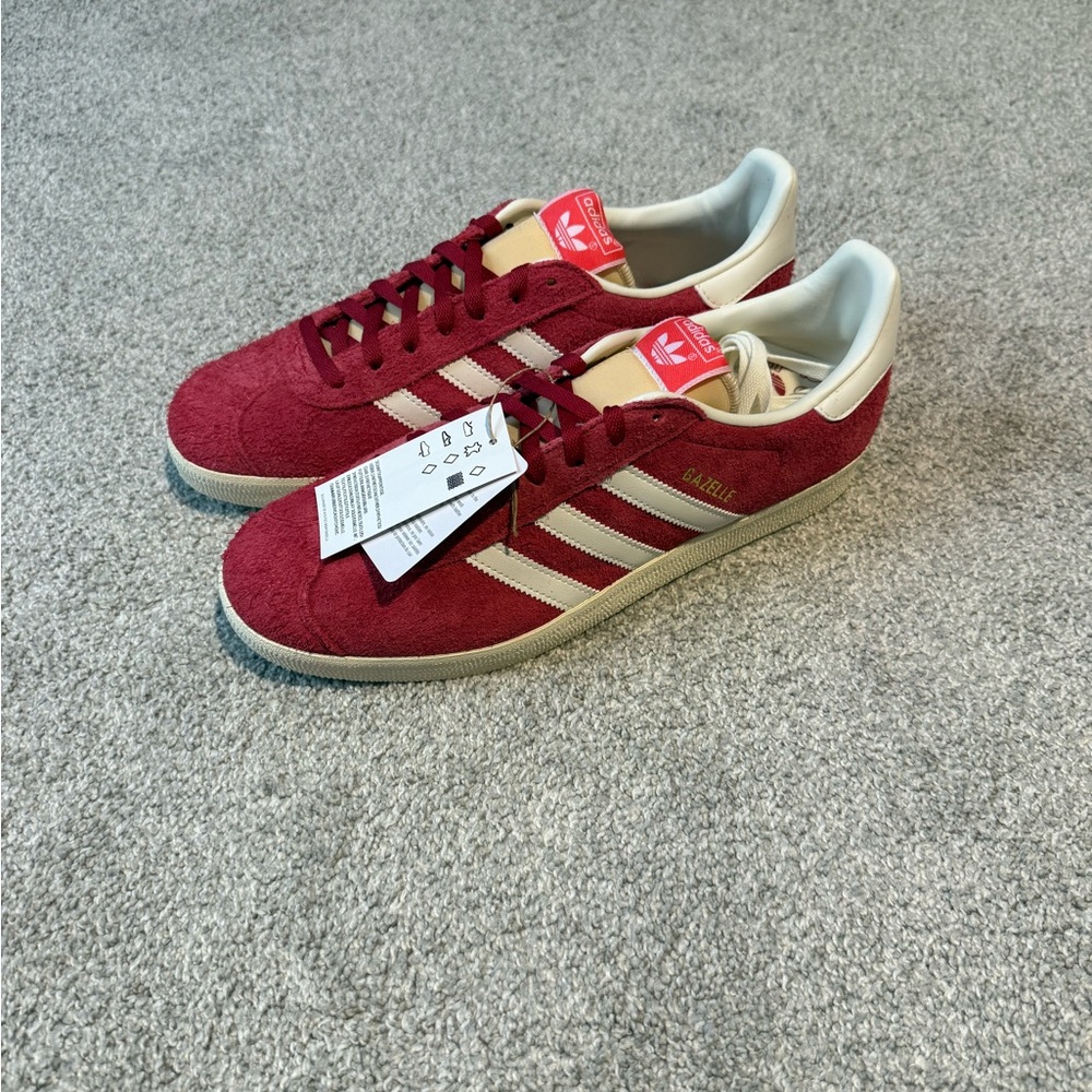 Adidas Men's Burgundy Gazelle Sneakers